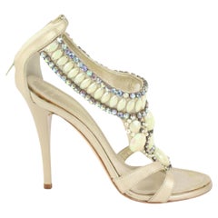 Giuseppe Zanotti Women's 36 Jeweled T-Strap Sandal 1GZ1209