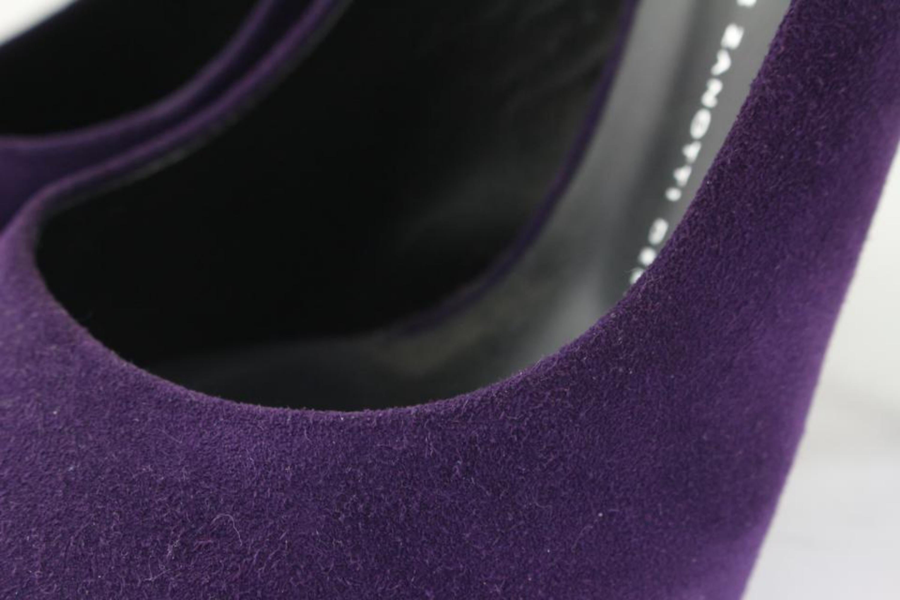 Giuseppe Zanotti Women's 39.5 Purple Suede x Gold Nana Heels 1116gz45 For Sale 4