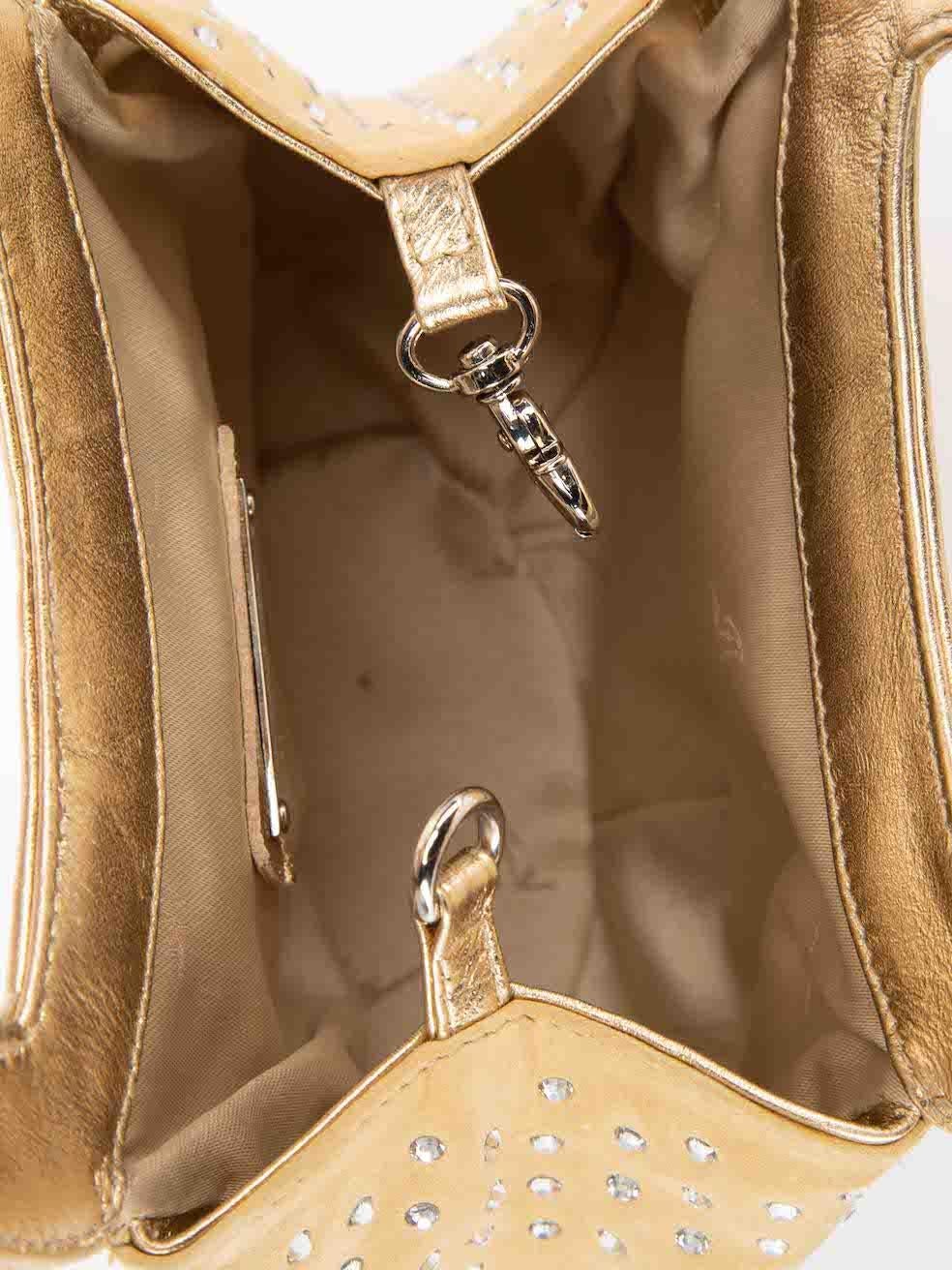 Giuseppe Zanotti Women's Beige Gemstone Top Handle Clutch Bag 2