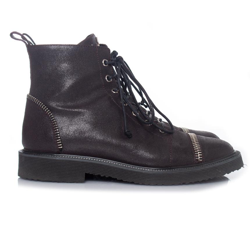 Giuseppe Zanotti, Biker-Stiefel mit Reißverschluss zum Schnüren (Schwarz) im Angebot