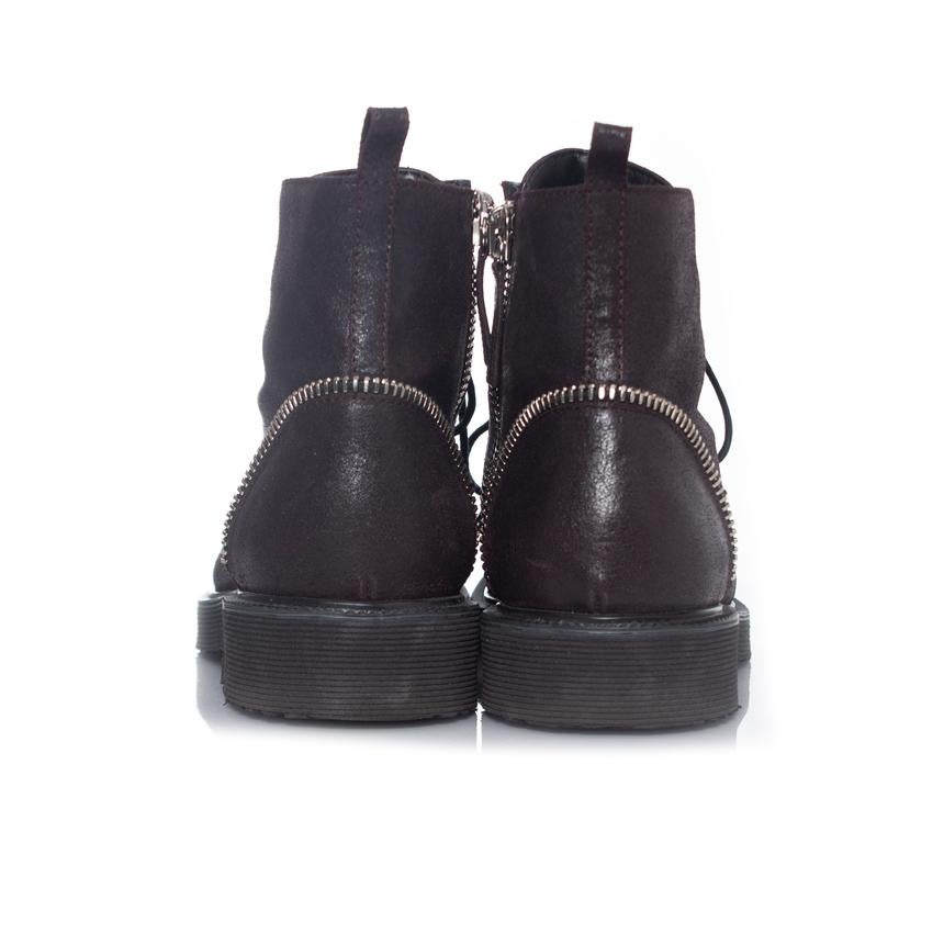 Giuseppe Zanotti, Biker-Stiefel mit Reißverschluss zum Schnüren im Zustand „Hervorragend“ im Angebot in AMSTERDAM, NL