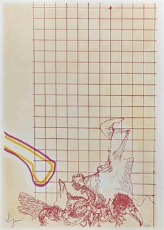 Composition - Original Lithograph by Giuseppe Zigaina - 1973
