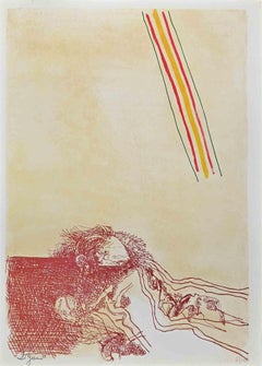 Komposition - Originallithographie von Giuseppe Zigaina - 1973