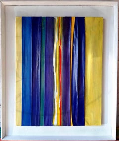 Blue and Yellow Composition - Painting by Giuseppe Zumbolo - 2021