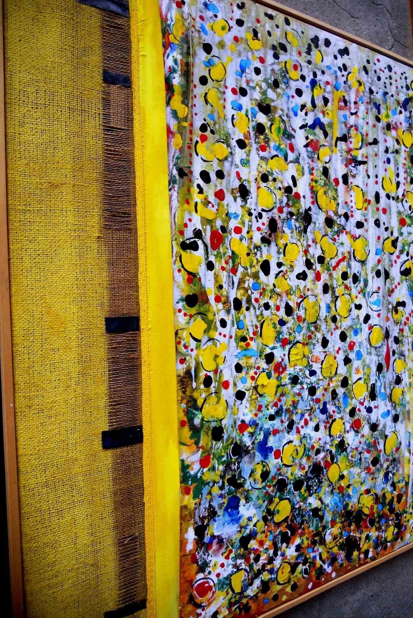 Yellow Curtain - Painting by Giuseppe Zumbolo - 2018 For Sale 2