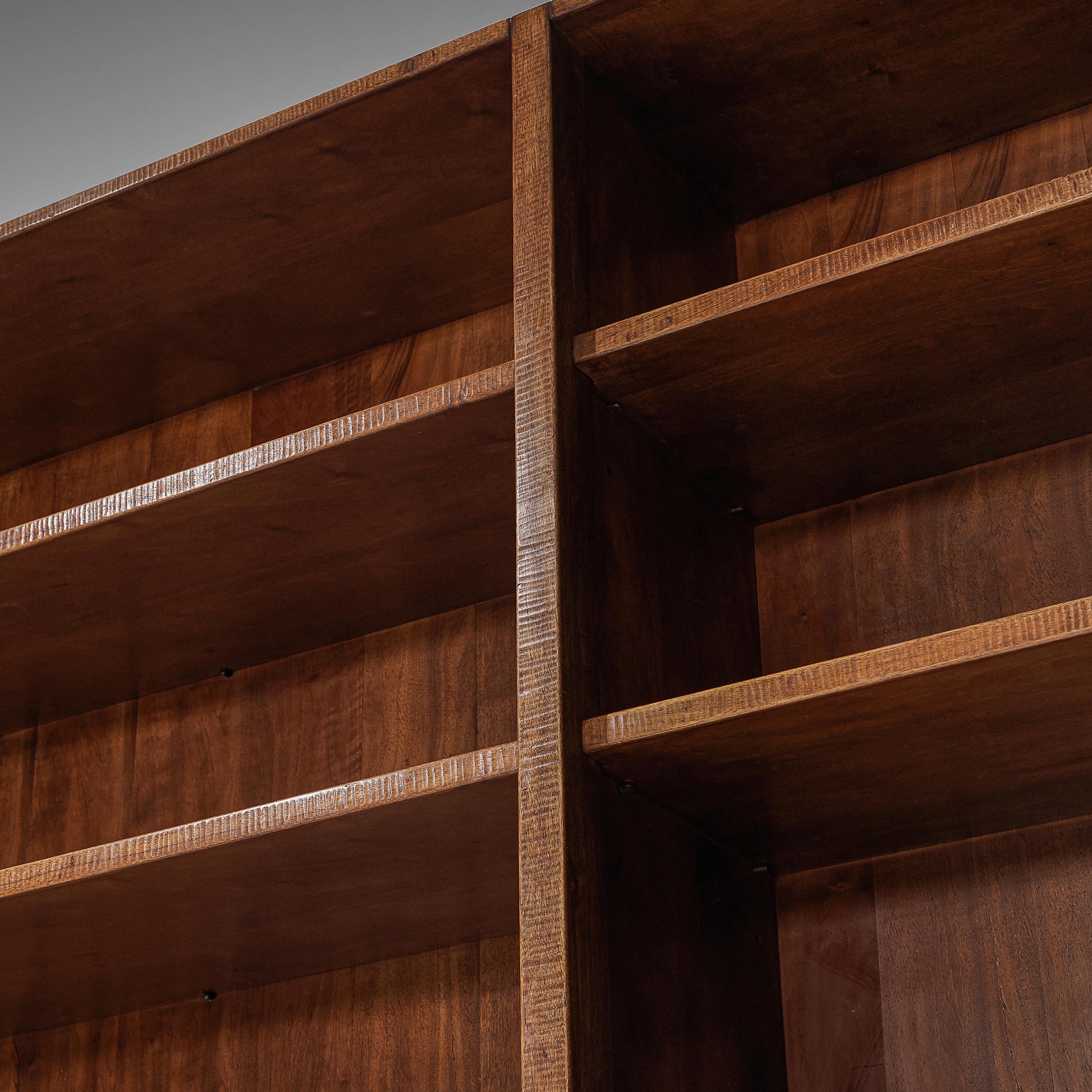 Giusseppe Rivadossi Monumental Bookcase in Carved Oak 2