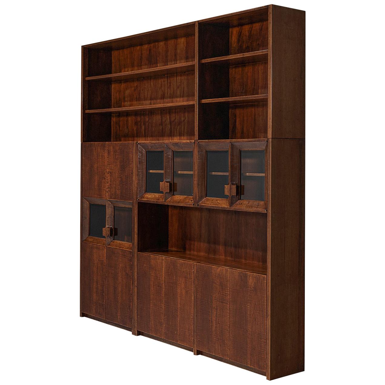 Giusseppe Rivadossi Wall Unit in Carved Oak