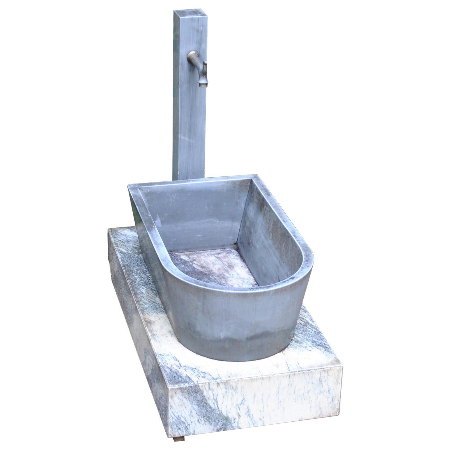 Giusti and De Rosa Drinking Fountain in Marble and Stone 80's