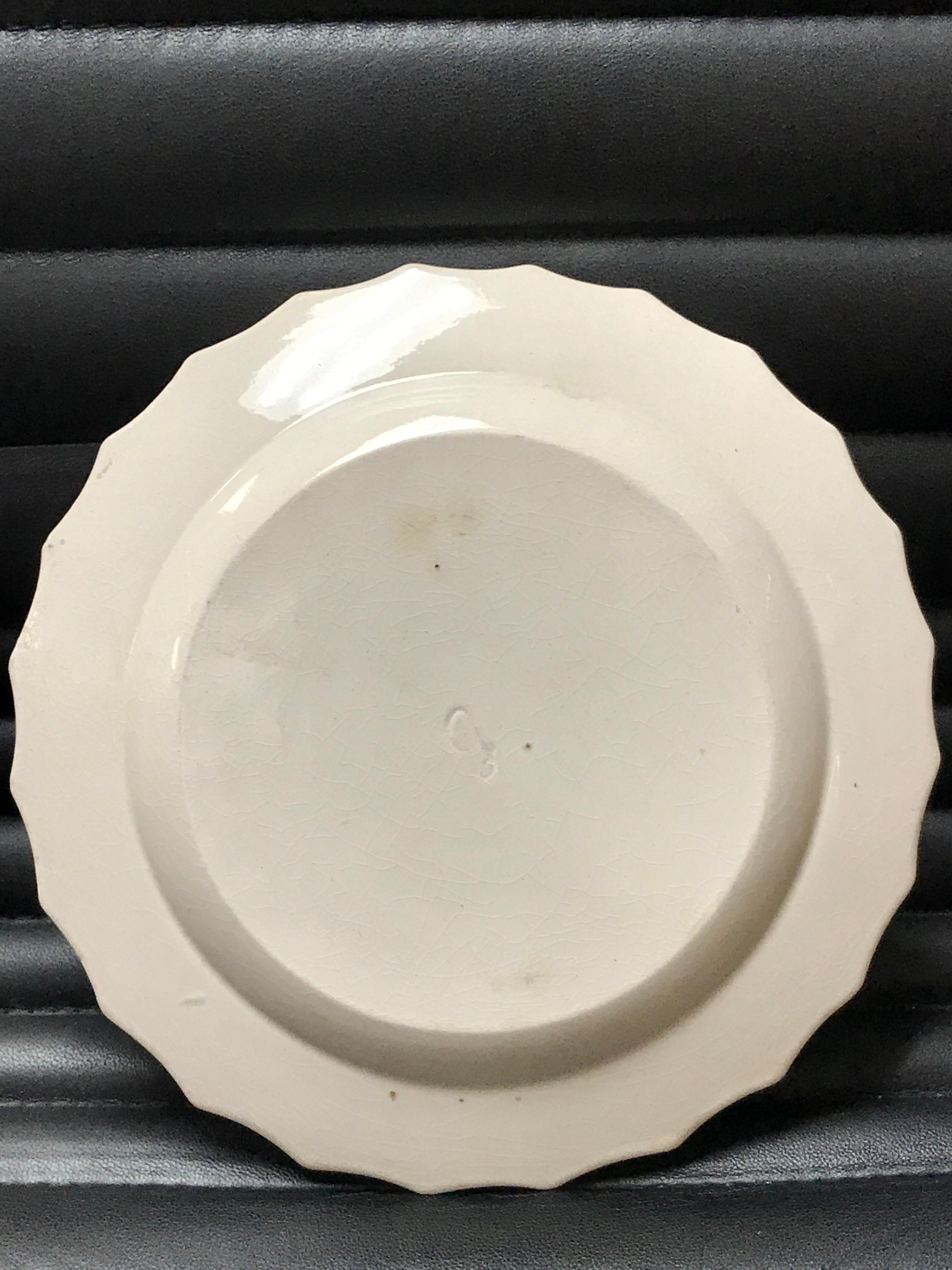 Giustiniani Egyptomania Pottery Plate with Gilt Highlights, Swan Left For Sale 2