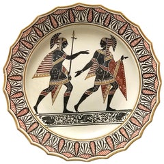 Giustiniani Egyptomania Pottery Plate with Gilt Highlights, Swan Right