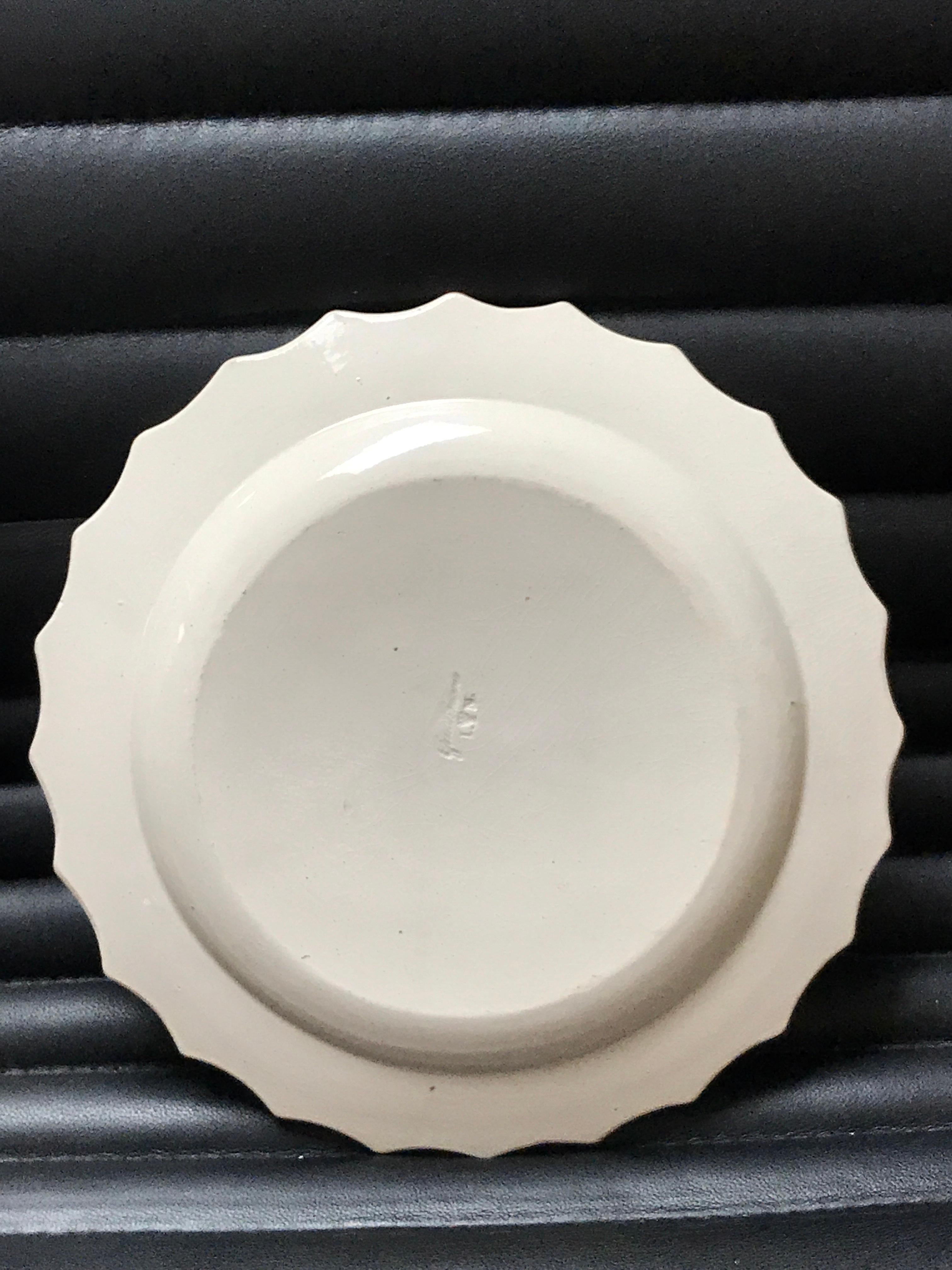Giustiniani Egyptomania Pottery Plate with Gilt Highlights, Urn For Sale 3
