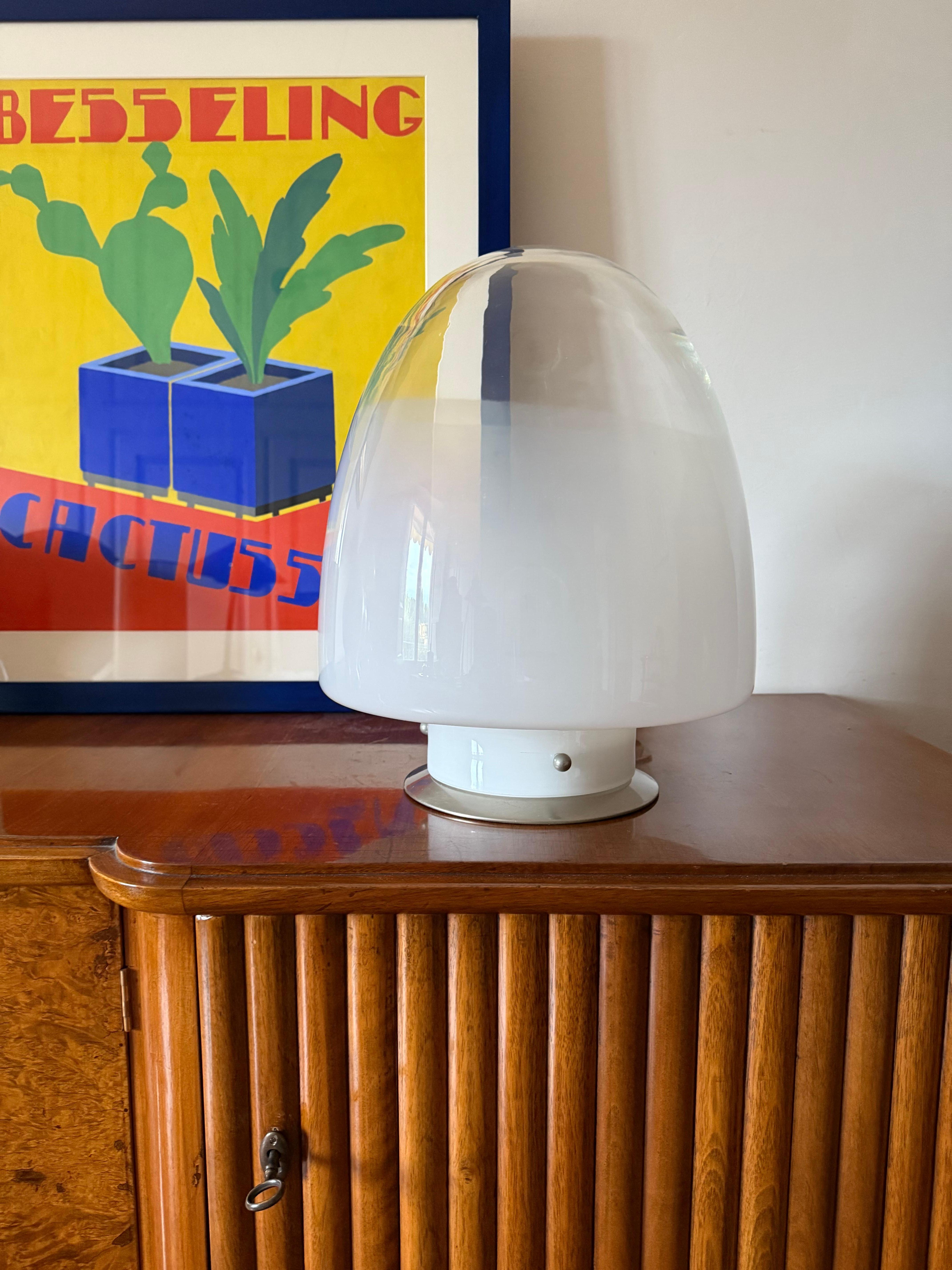 Hollywood Regency Giusto Toso, lampe de table Ebe mod. en verre d'art de Murano, Leucos, Italie, années 1970 en vente