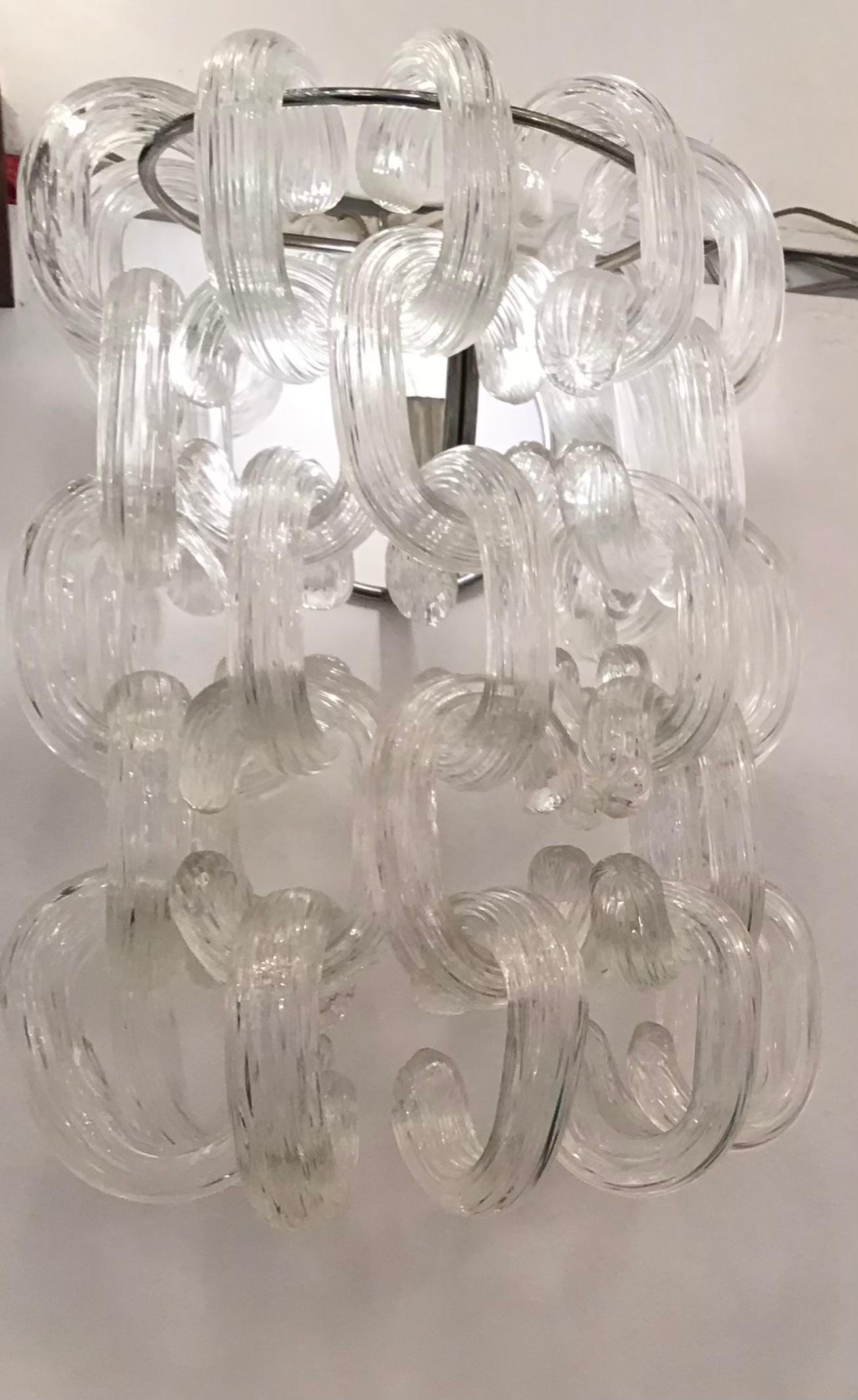 Other Giusto Toso Sconces Murano Glass Metal Crome, 1960, Italy  For Sale