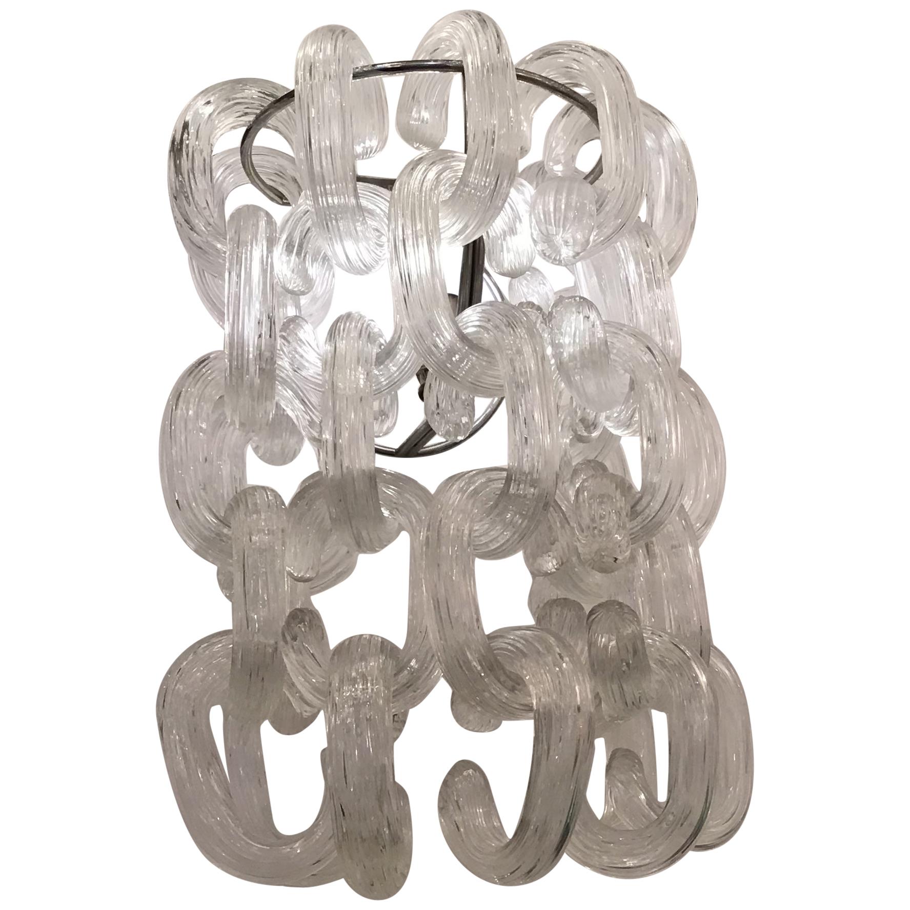 Giusto Toso Sconces Murano Glass Metal Crome, 1960, Italy  For Sale