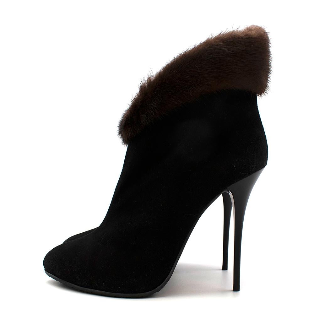 mink suede ankle boots