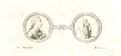 Coin moderne du règne de deux Sicilies - gravure de Givanni Morghen - 18ème siècle