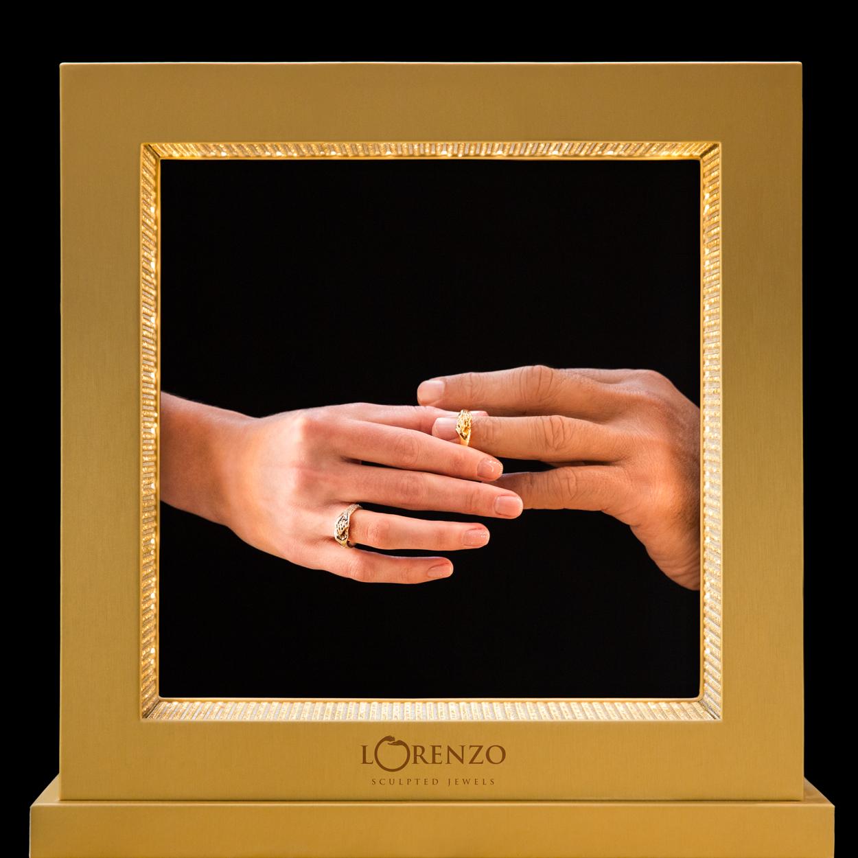 Modern Give & Receive 18 Carat Rose Gold Ring by Lorenzo Quinn For Sale