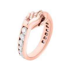 Give & Receive 18 Carat Rose Gold Ring Set with Round Diamonds by Lorenzo Quinn