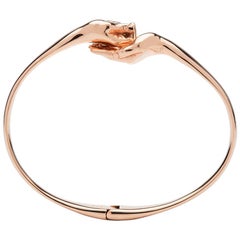 Give & Receive 18 Carat Rose Golden Bangle Bracelet by Lorenzo Quinn