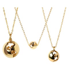 Give the Earth Gold Plated Jewelry Necklace Set by Cristina Ramella