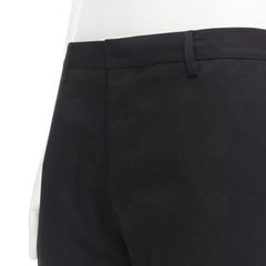 GIVENCHY pantaloni neri a gamba dritta in 100% lana EU48 M