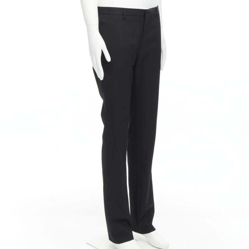GIVENCHY 100% lana pantalón recto negro EU48 M Negro en venta
