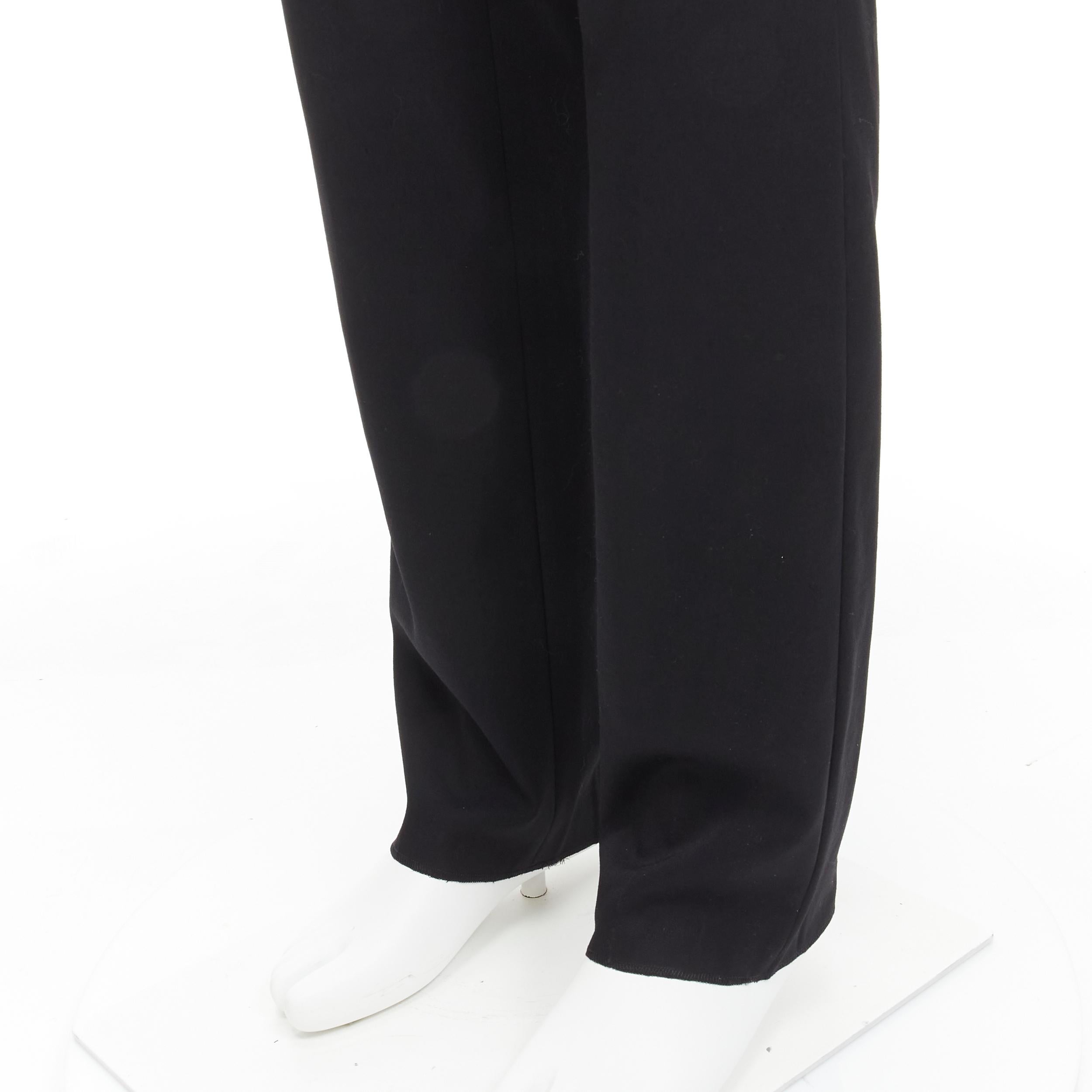GIVENCHY 100% wool black straight leg trousers pants EU48 M For Sale 3