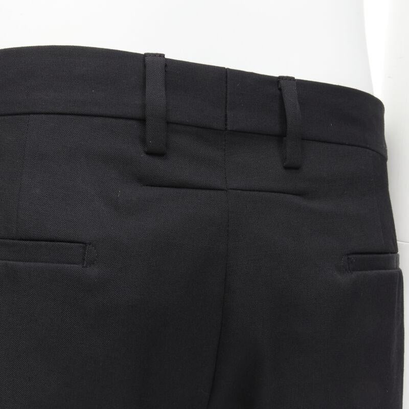 GIVENCHY 100% lana pantalón recto negro EU48 M en venta 3