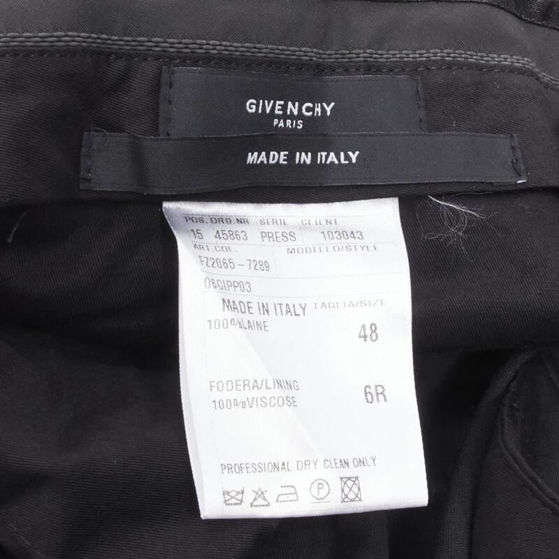 GIVENCHY 100% lana pantalón recto negro EU48 M en venta 4