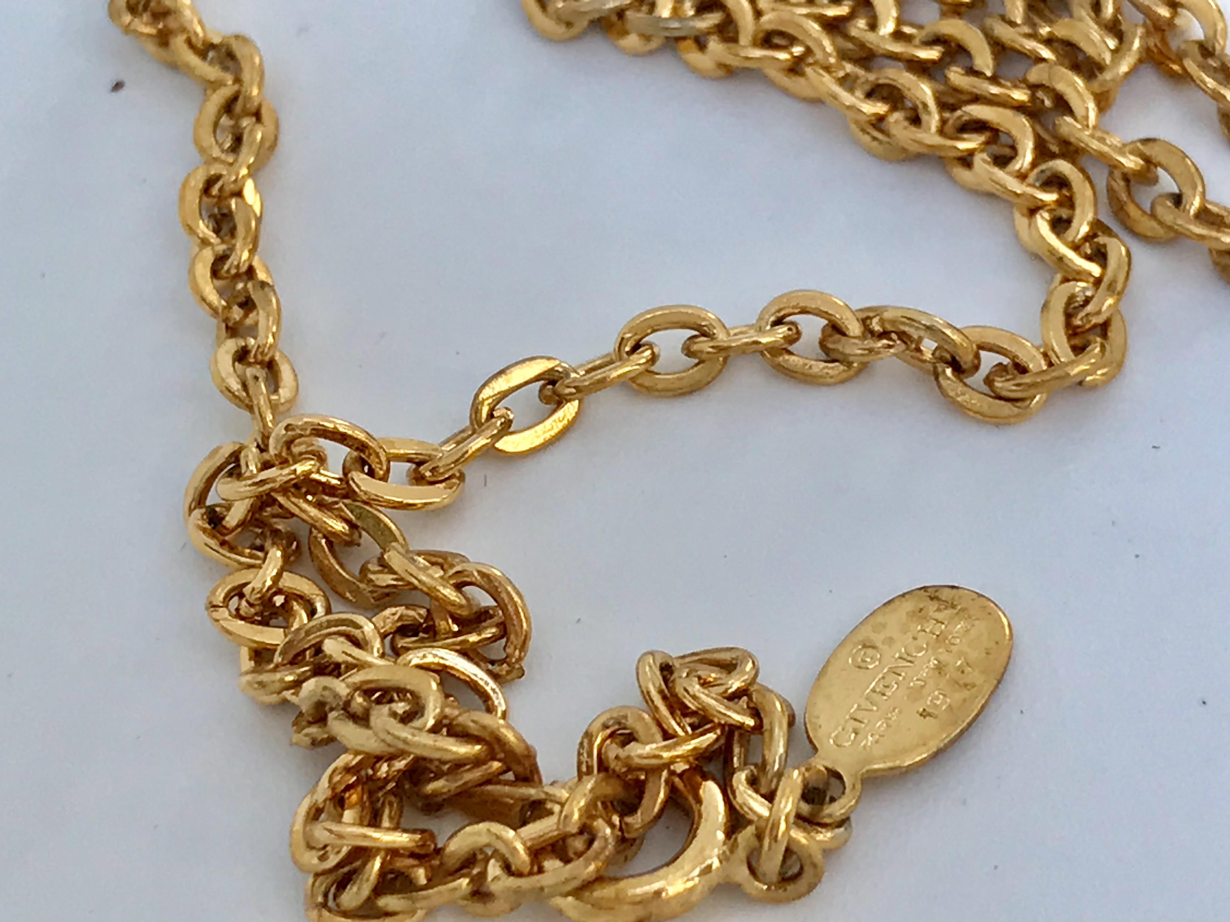 Givenchy 1970s Vintage Perfume Bottle Necklace Pendant For Sale 1