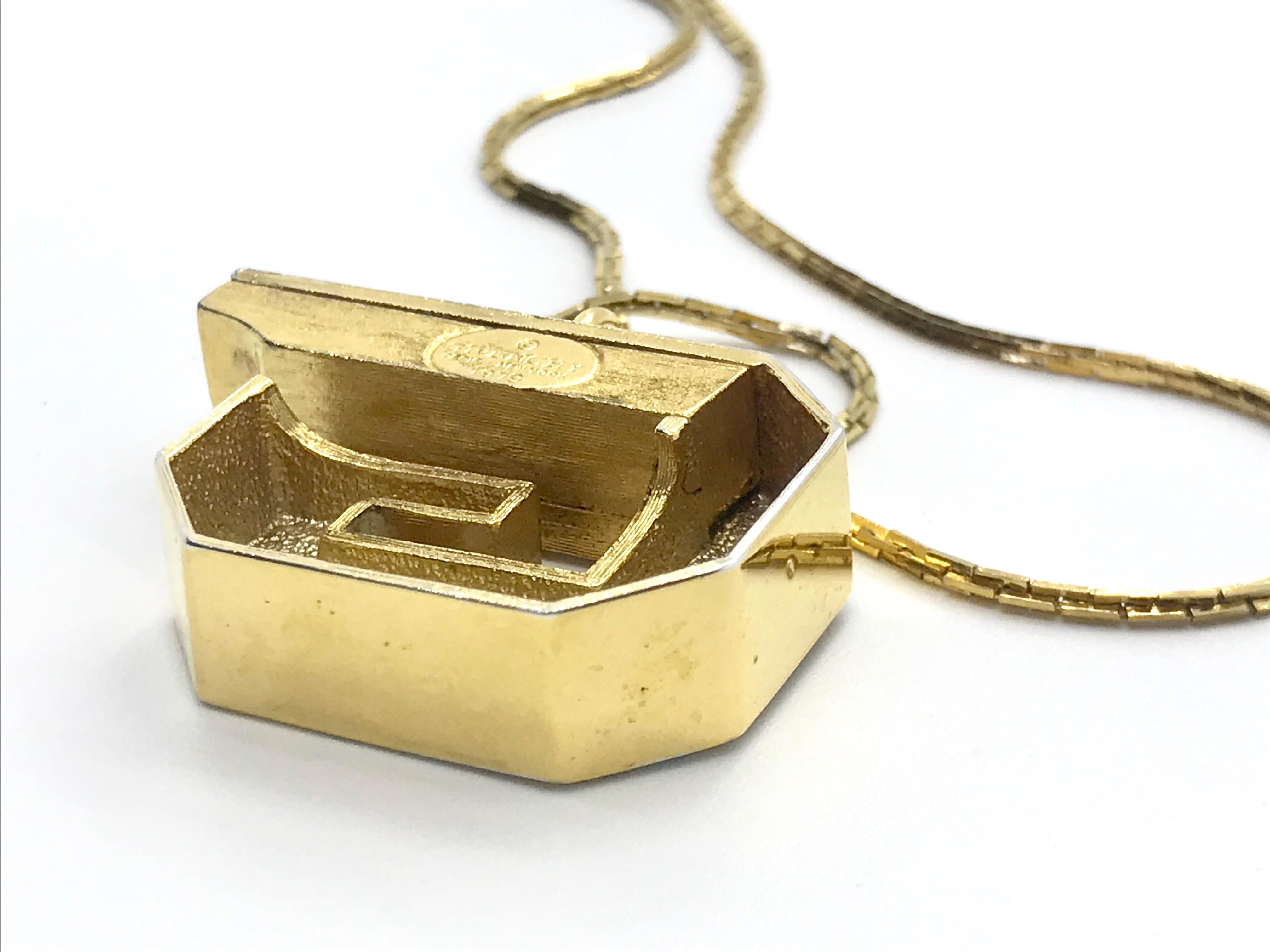 Women's or Men's Givenchy 1970s Vintage Whistle Pendant Necklace For Sale