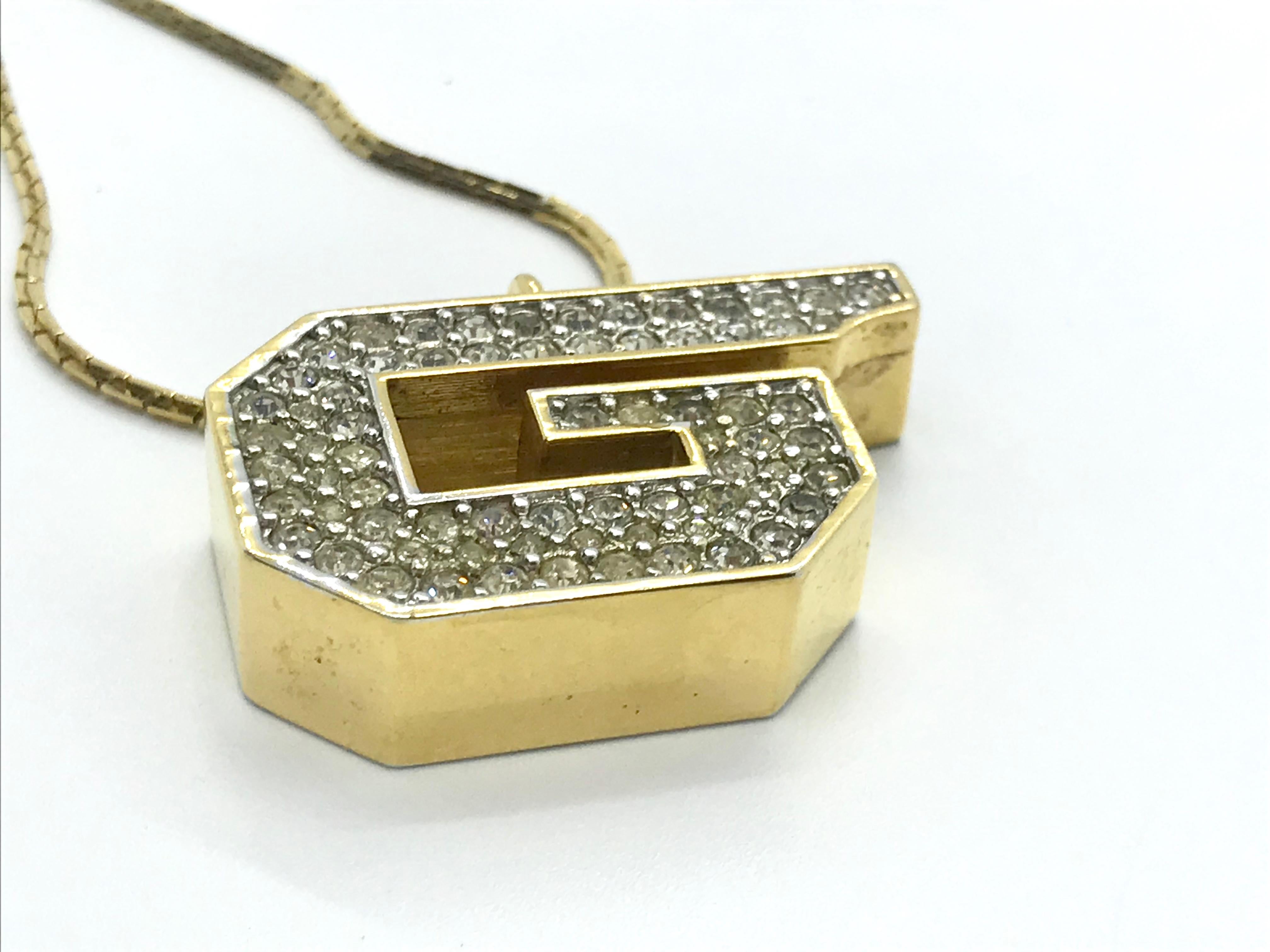 Givenchy 1970s Vintage Whistle Pendant Necklace For Sale 2