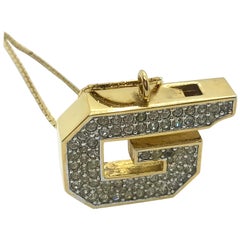 Givenchy 1970s Vintage Whistle Pendant Necklace