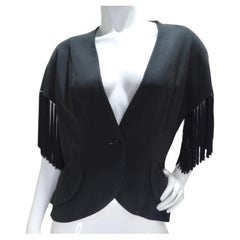 Vintage Givenchy 1980s Black Fringe Vest