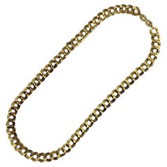 Collana lunga con maglie doppie dorate Givenchy degli anni ’80