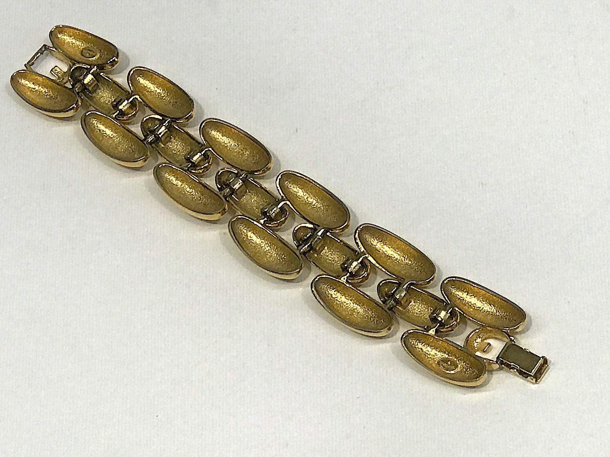 Givenchy 1980s Gold Wide Link Bracelet 13