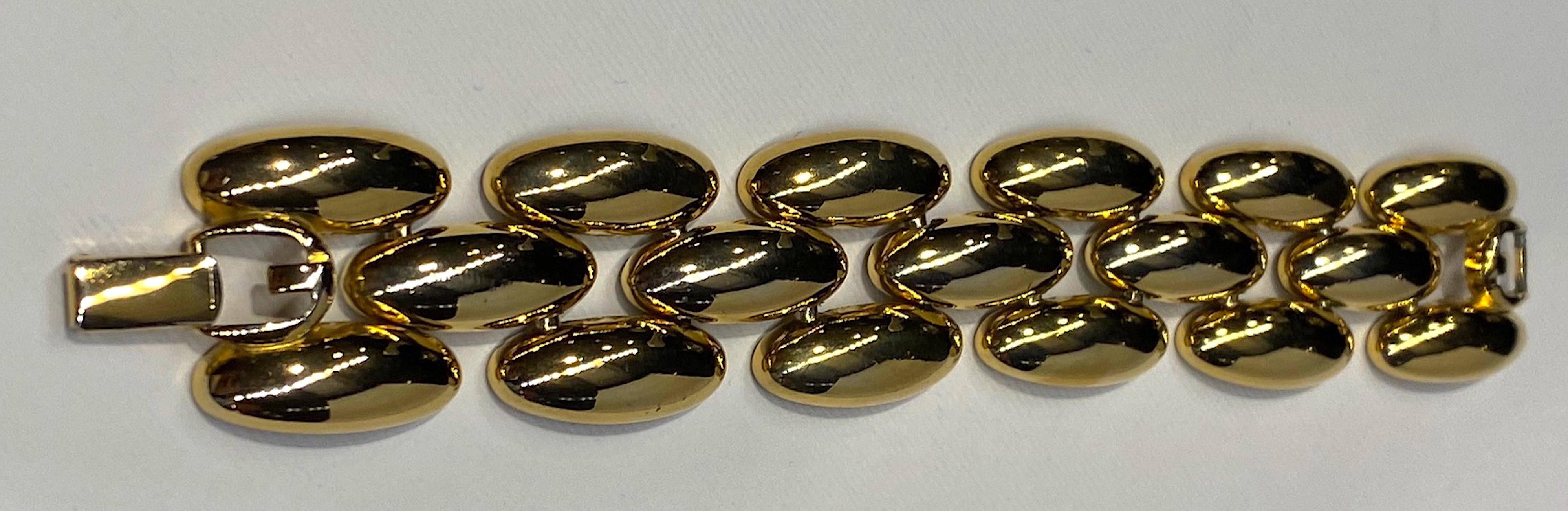 Givenchy 1980s Gold Wide Link Bracelet In Good Condition In New York, NY