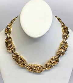 Givenchy 1980s Knot Link Necklace