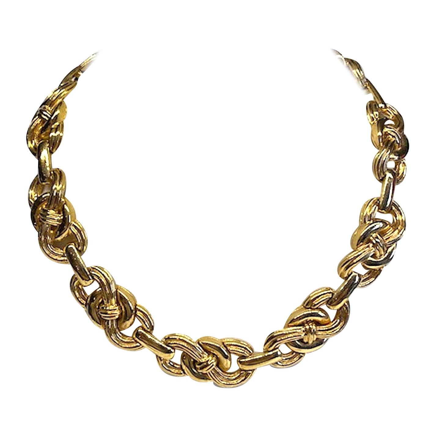 Givenchy 1980s Knot Link Necklace