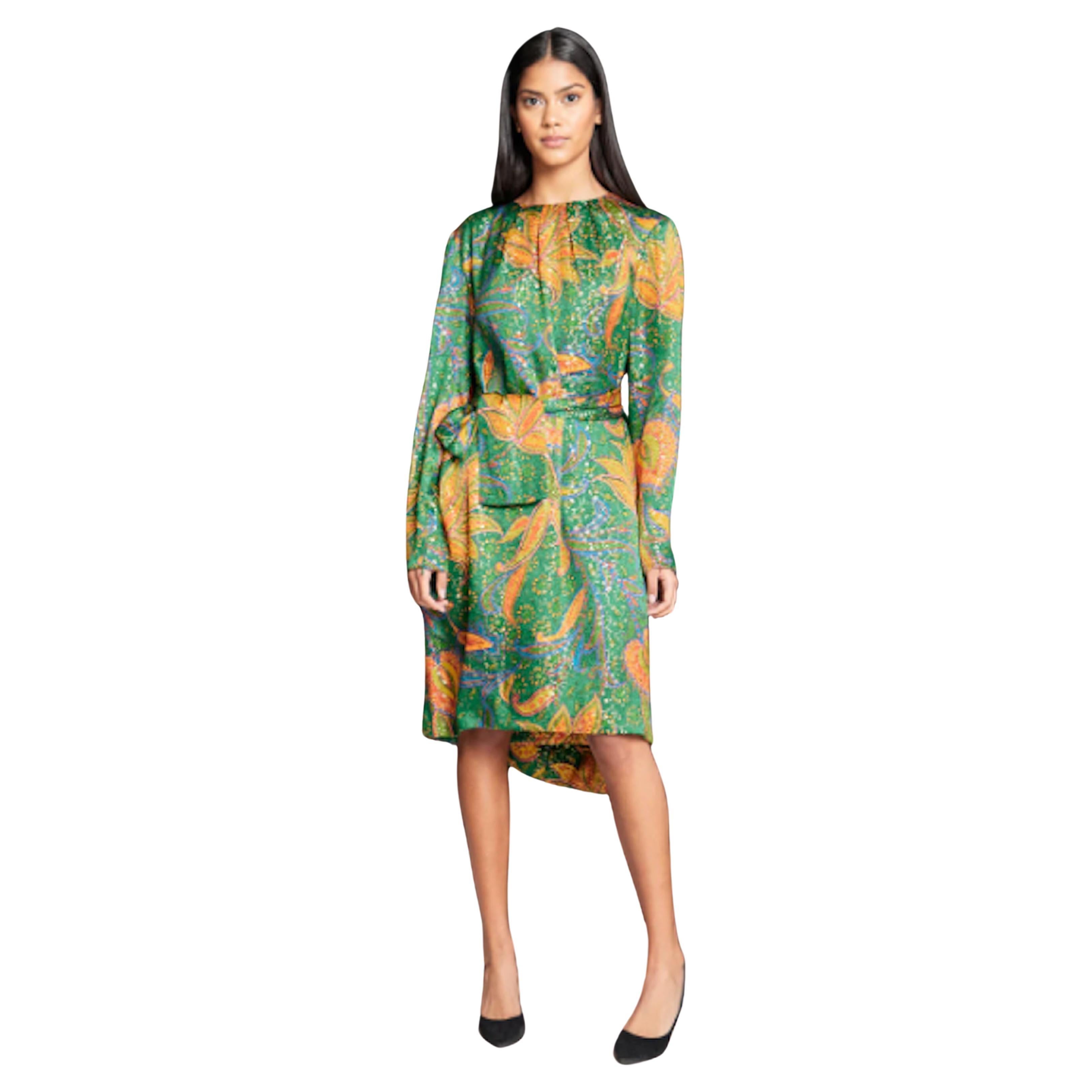 Givenchy 1980s Paisley Dress For Sale