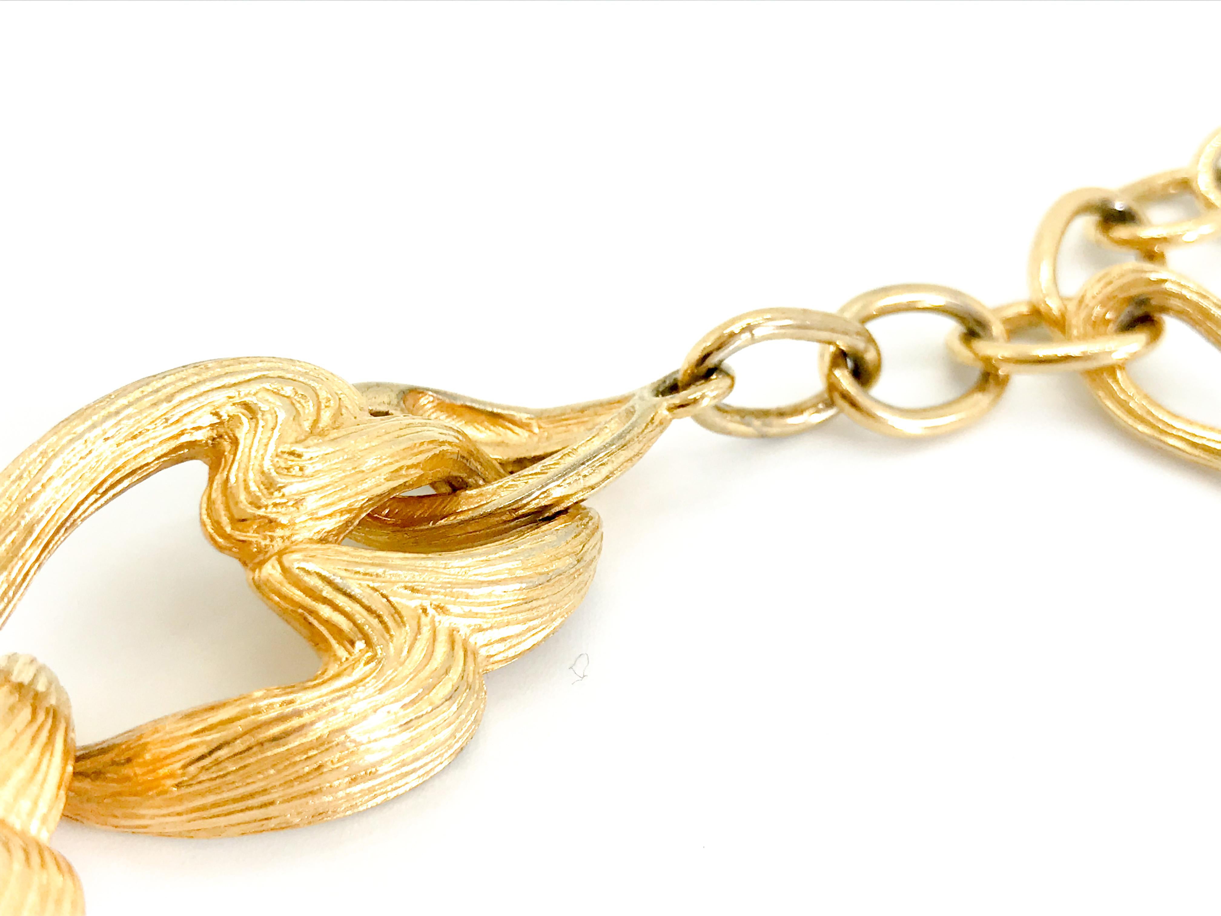 Givenchy 1980s Vintage Statement Chunky Gold Tone Necklace 1