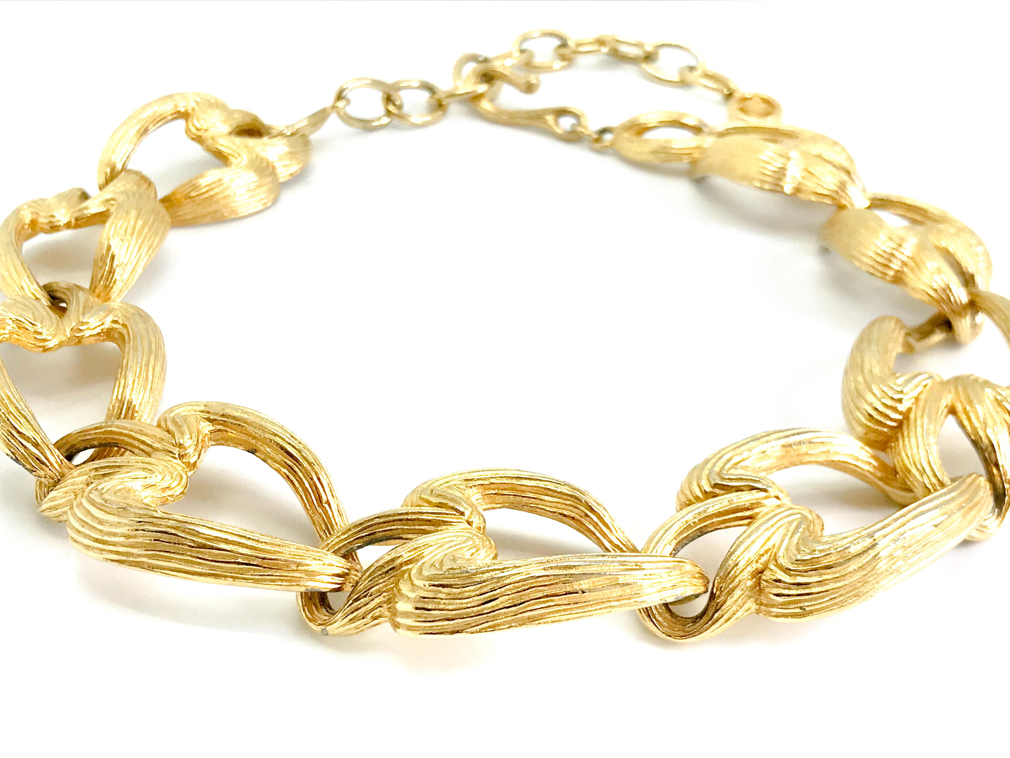 Givenchy 1980s Vintage Statement Chunky Gold Tone Necklace 2