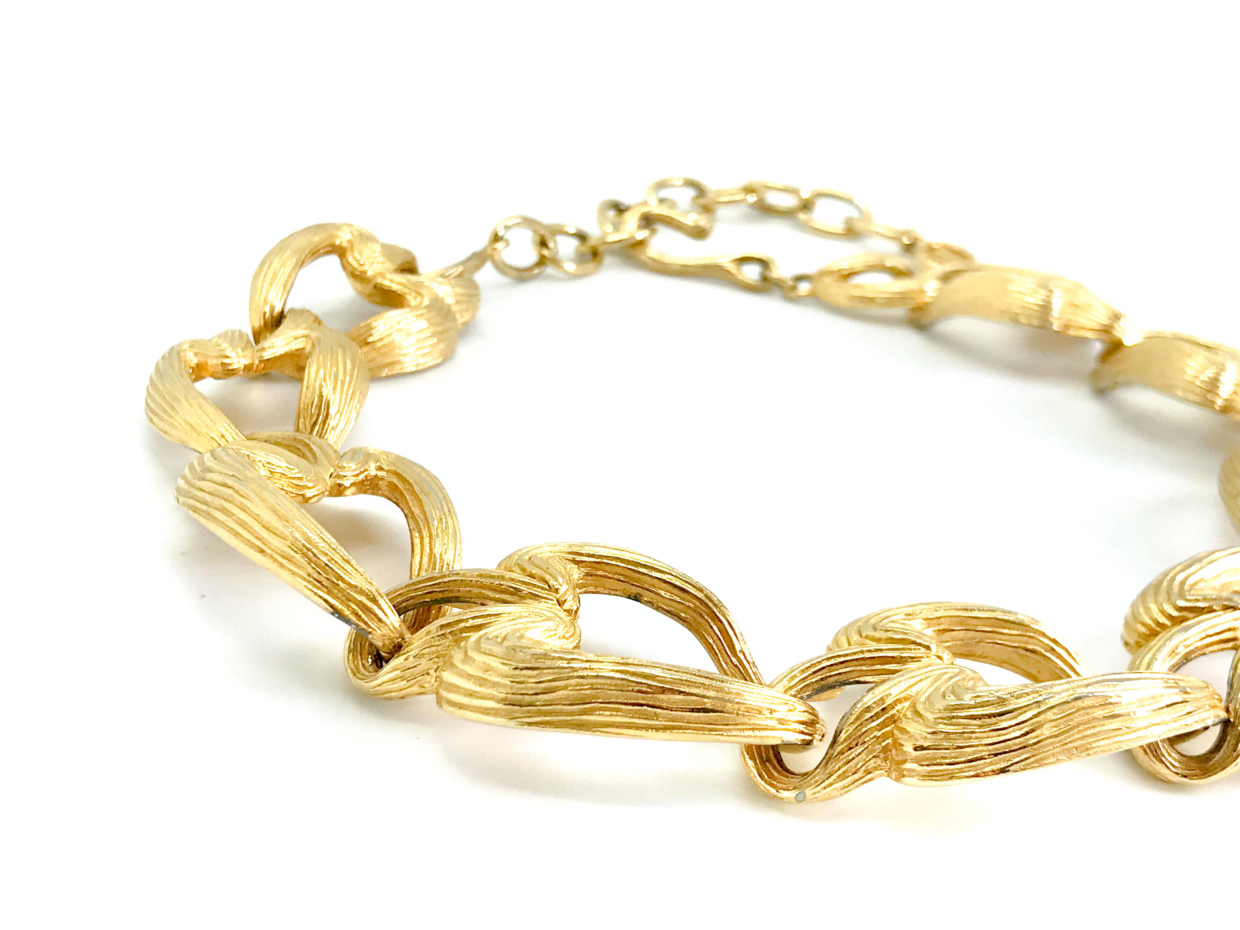 Givenchy 1980s Vintage Statement Chunky Gold Tone Necklace 4
