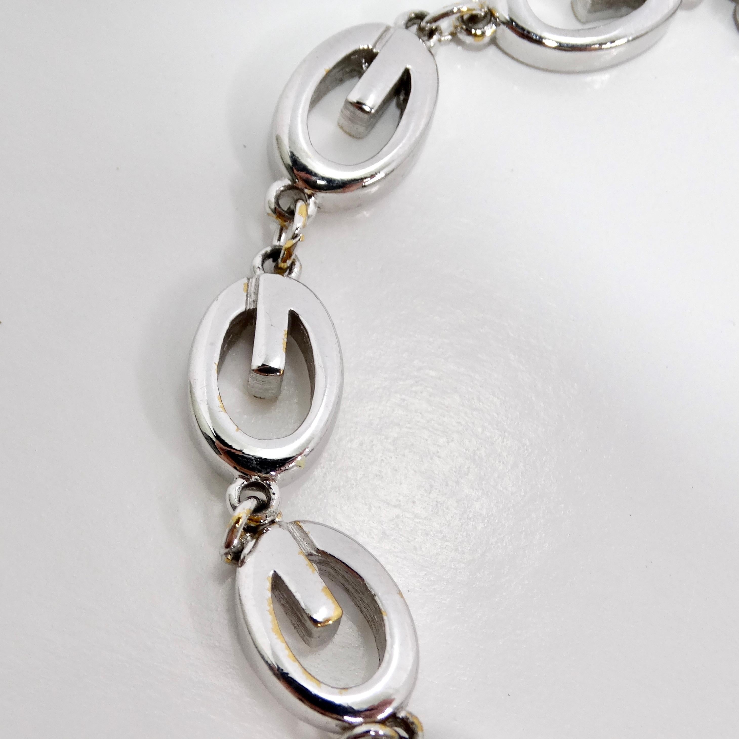 Givenchy 1990s Custom Silver Plated Bracelet In Good Condition For Sale In Scottsdale, AZ