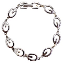 Used Givenchy 1990s Custom Silver Plated Bracelet