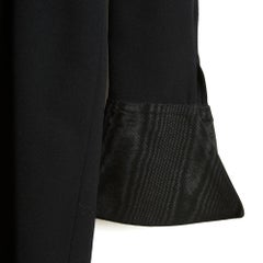 Givenchy 1990s Robe FR38 Black Wool and Shot silk Wrists UK10 US8