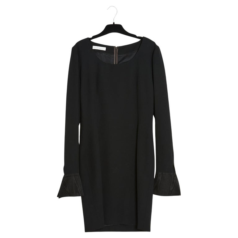 chinese dress ladies Givenchy Black Silk Blend Longsleeve Dress sz 4 l Michael's Luxury  Consignment  Michael's Consignment NYC