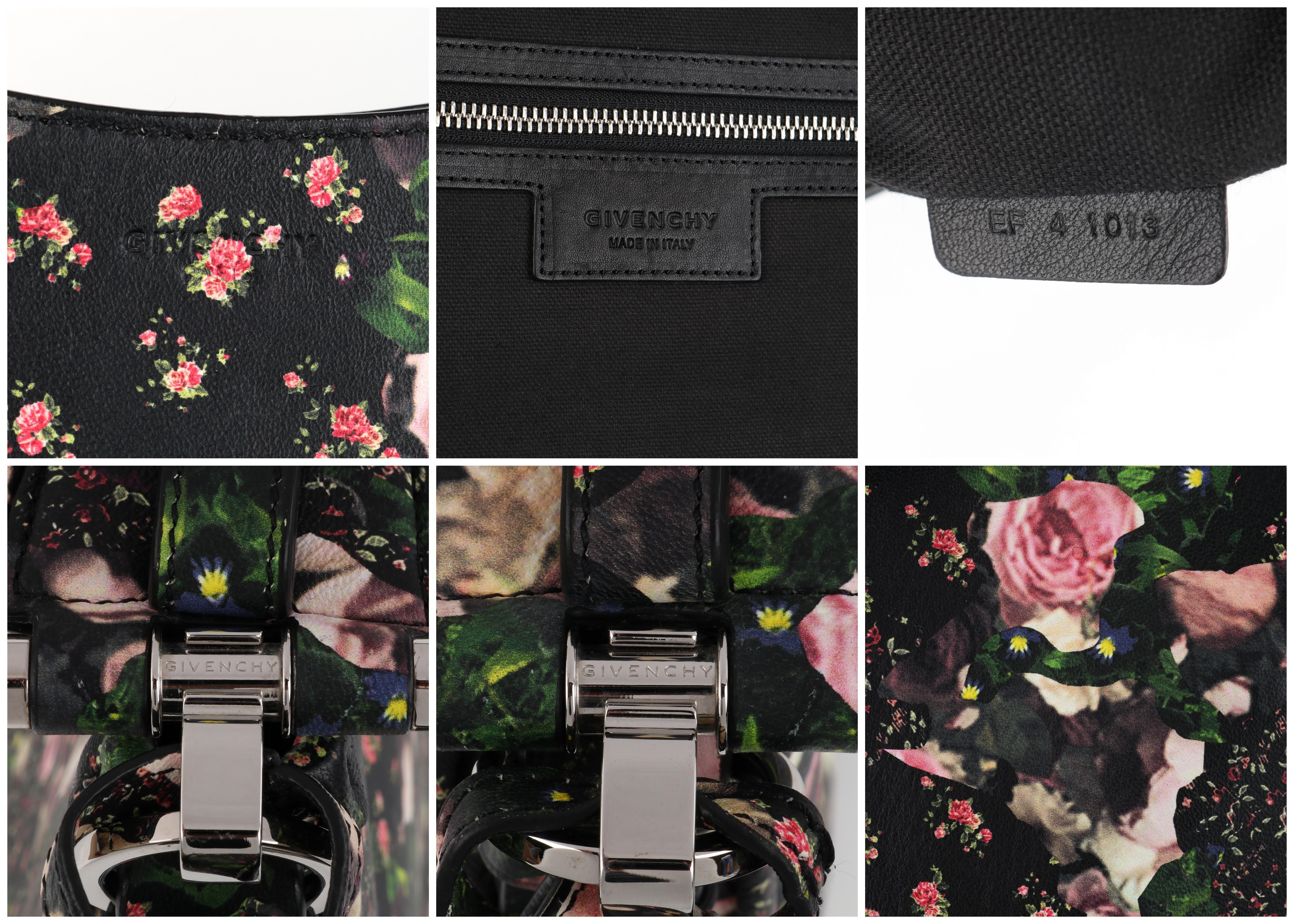 GIVENCHY 2003 Multi Floral Rose Violets Camouflage Shoulder Bag Crossbody Strap For Sale 3