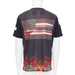 GIVENCHY 2013 Bird of Paradise star applique washed cotton tshirt M