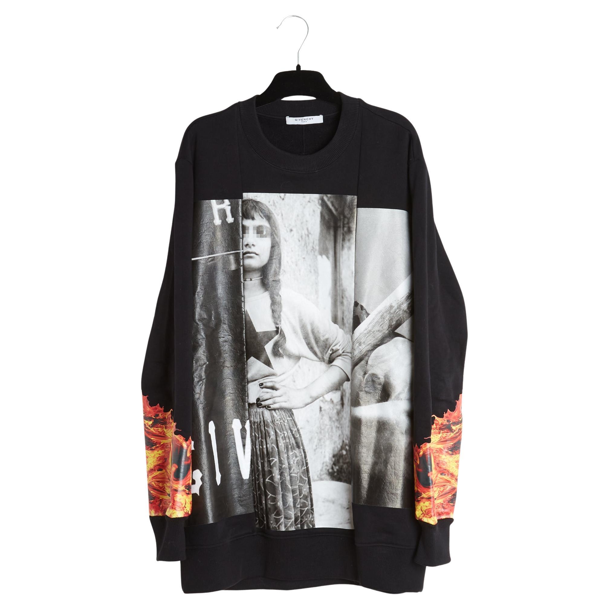 Givenchy 2013 Sweat Shirt Oversize FR36 Gipsy Girl Black Sweatshirt UK8 US6